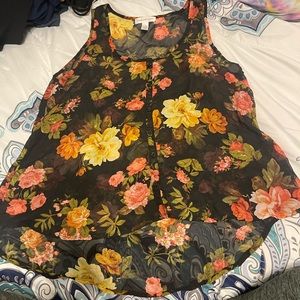 Floral light weight shirt